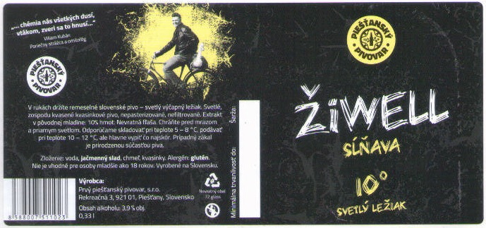 Piestany - Ziwell - Slnava 0,33l