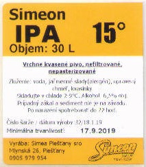 Piestany - Simeon - sudovka Simeon Ipa 15 - 30L