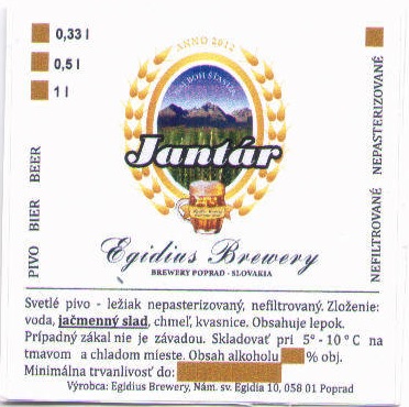 Poprad - Egidius - Jantar