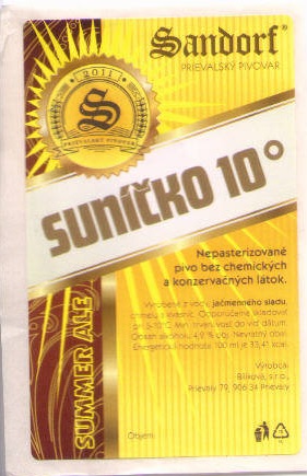Prievaly   - Sandorf - Sunicko