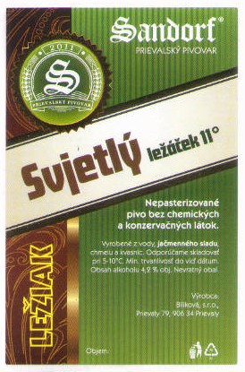 Prievaly   - Sandorf - Svjetly lezacek