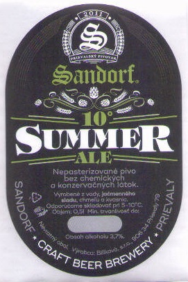 Prievaly  - Sandorf - Summer Ale