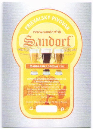 Prievaly      - Sandorf - Mandarinka special ostre rohy