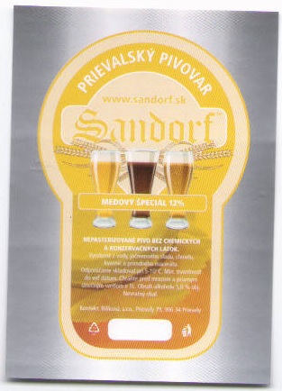 Prievaly      - Sandorf - Medovy special ostre rohy 2