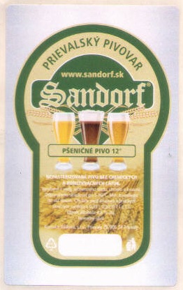 Prievaly      - Sandorf - Psenicne pivo oble rohy