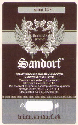 Prievaly    - Sandorf - Stout 14