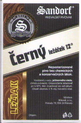 Prievaly   - Sandorf - Cerny lezacek