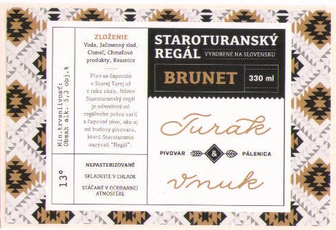 Stara Turak - Turak - Brunet 1 330ml - text vycentrovany na spodok