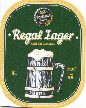 Bratislava  - Partizan Brewery - Regal Lager