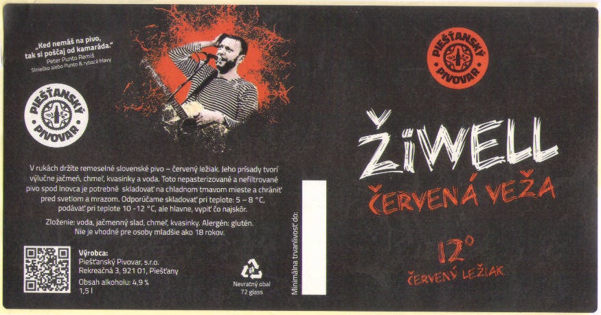 Piestany - Ziwell - Cervena veza - 1,5l