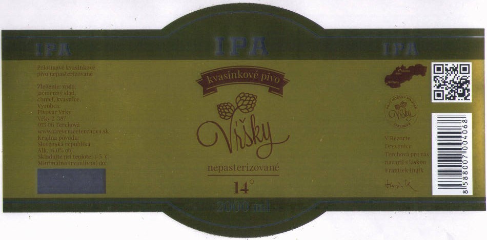 Terchova - Vrsky - IPA 2000ml QR kod