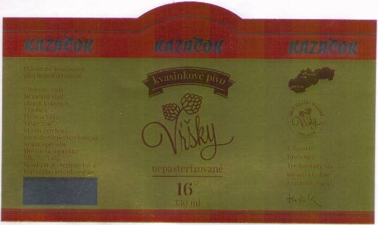Terchova - Vrsky - Kazacok 330ml