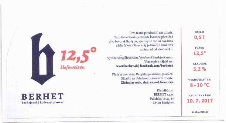 Bardejov -  Berhet - Hefeweizen 2