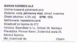 sudovka Karmen Ale