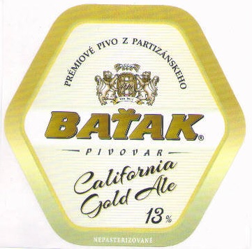 Partizánske - Baťak - California Gold Ale
