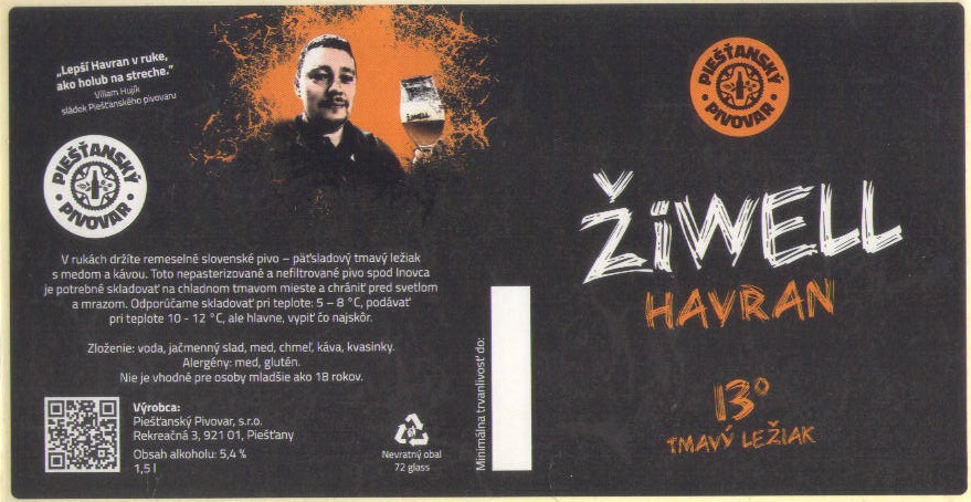 Piestany - Ziwell - Havran 1,5l
