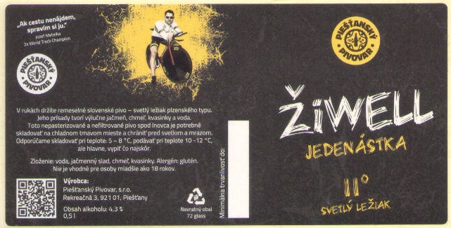 Piestany - Ziwell - Jedenastka 0,5l