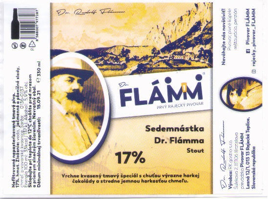 Rajecke Teplice - Flamm - Sedemnastka Stout 330ml