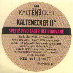 Roznava - Kaltenecker - Svetle pivo Lager - sudovka