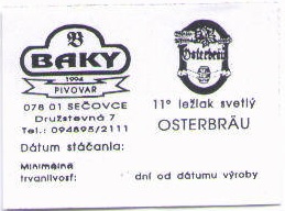 Secovce - Baky - Osterbrau