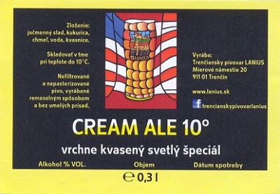 Trenčín - Lanius  - Cream Ale 10° 2