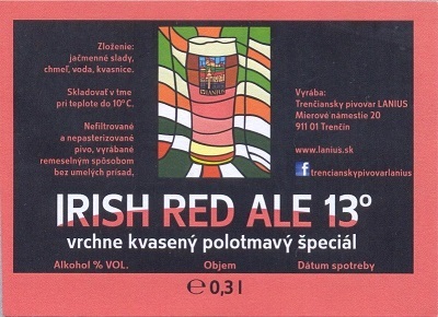 Trenčín - Lanius  - Irish Red Ale 13°