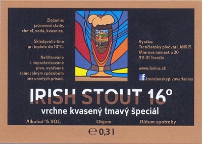 Trenčín - Lanius  - Irish Stout 16° 2