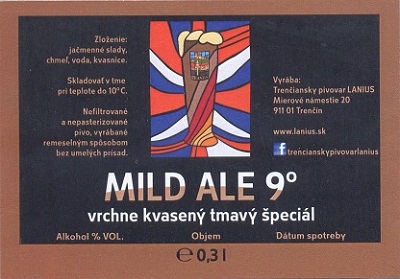 Trenčín - Lanius  - Mild Ale 9° 2