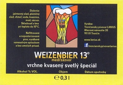 Trenčín - Lanius  - Weizenbier med zazvor 13° 2