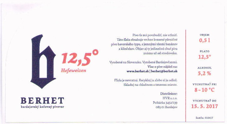 Bardejov -  Berhet - Hefeweizen 1