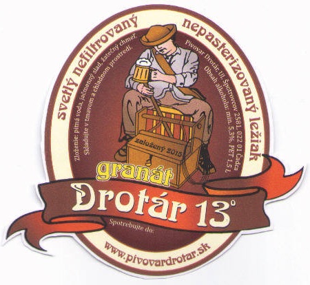 Drotar 13 granat svetly