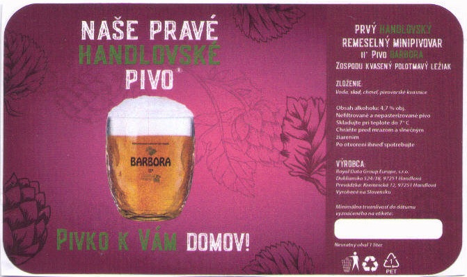Handlova - Prvy handlovsky - Barbora