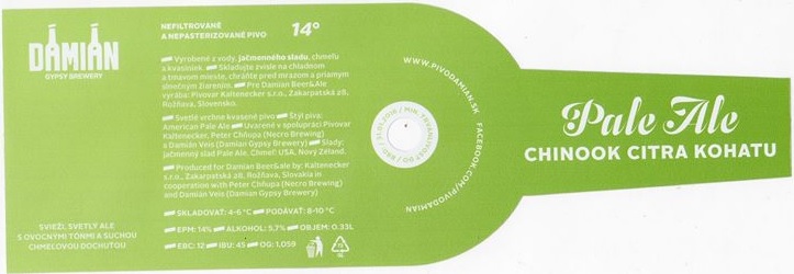Pale Ale Chinook Citra Kohatu - 0,33l