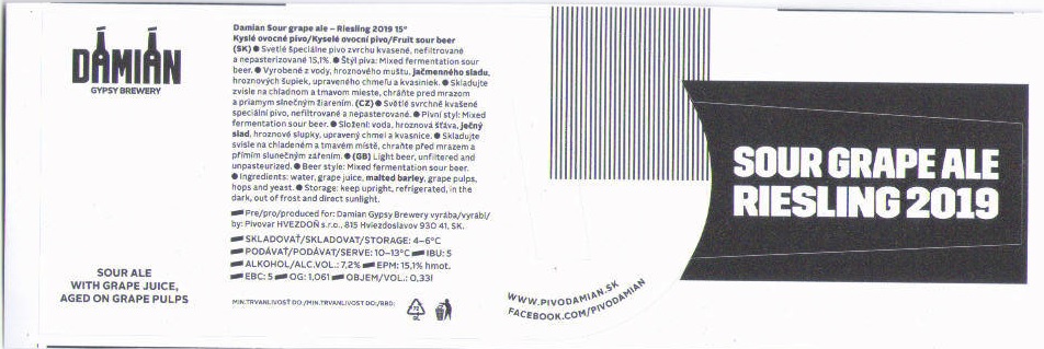 Sour Grape Ale Riesling 2019 0,33l